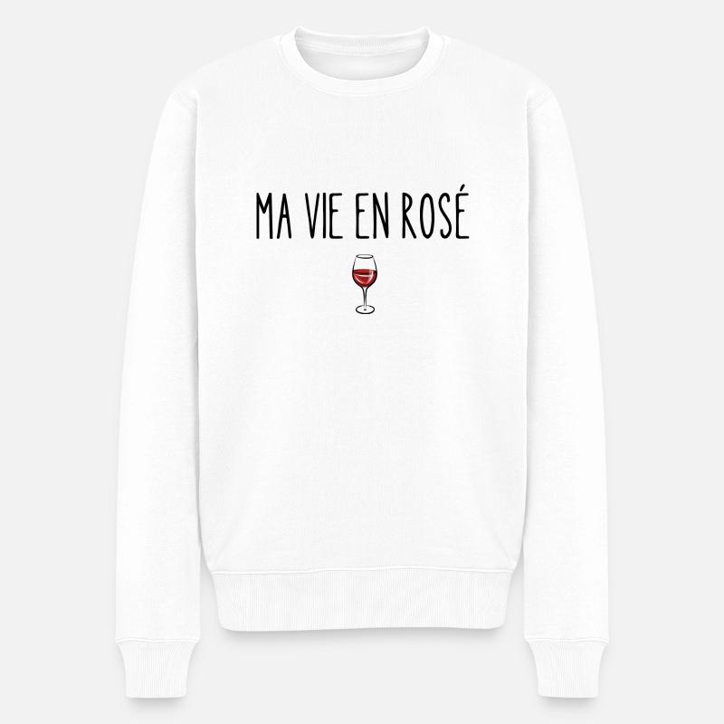 ma vie en rosé - Pull Premium bio Homme - blanc