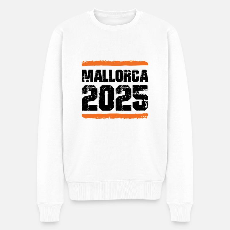 Mallorca 2025 Team - Männer Premium Bio Pullover - Weiß