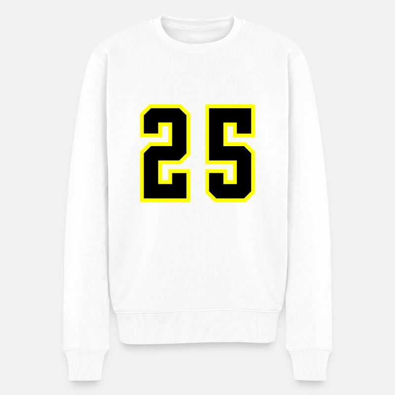 Maillot à 25 numéros - Pull Premium bio Homme - blanc