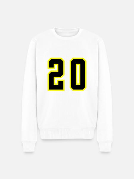20 Number Leotard - Men's Premium Organic Jumper - white