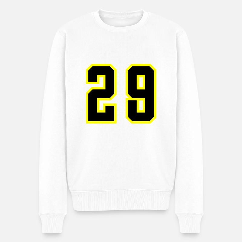 29 Zahl Trikot - Männer Premium Bio Pullover - Weiß