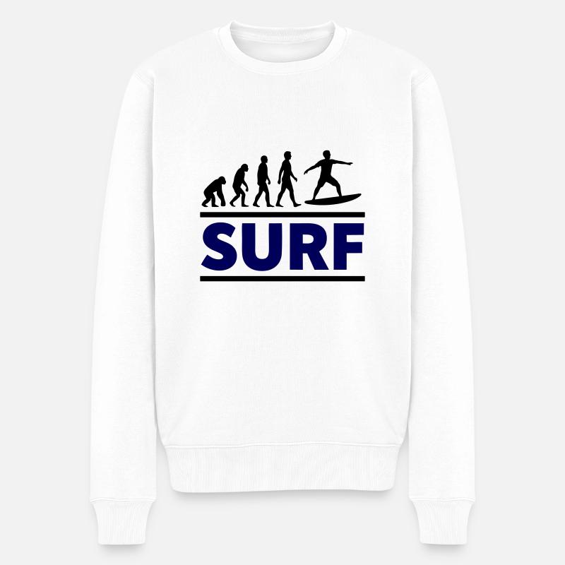 Surf Évolution - Pull Premium bio Homme - blanc