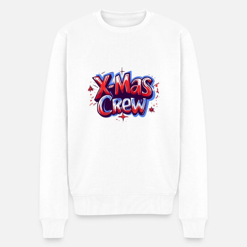 X-Mas Crew - Männer Premium Bio Pullover - Weiß