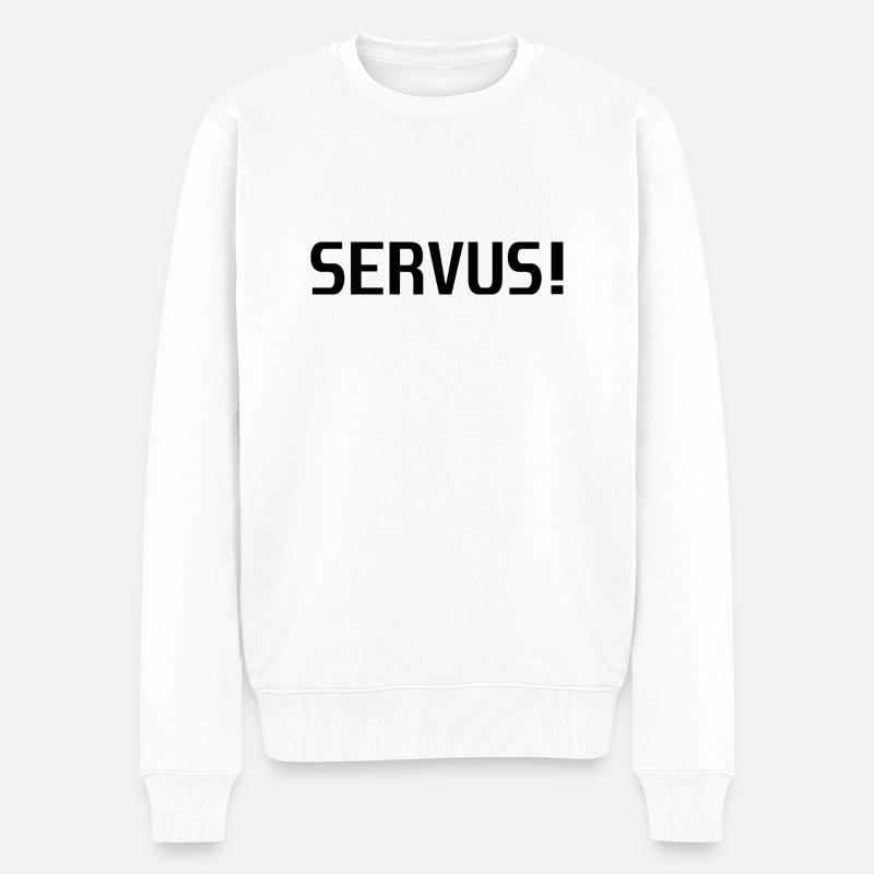 servus! - Männer Premium Bio Pullover - Weiß