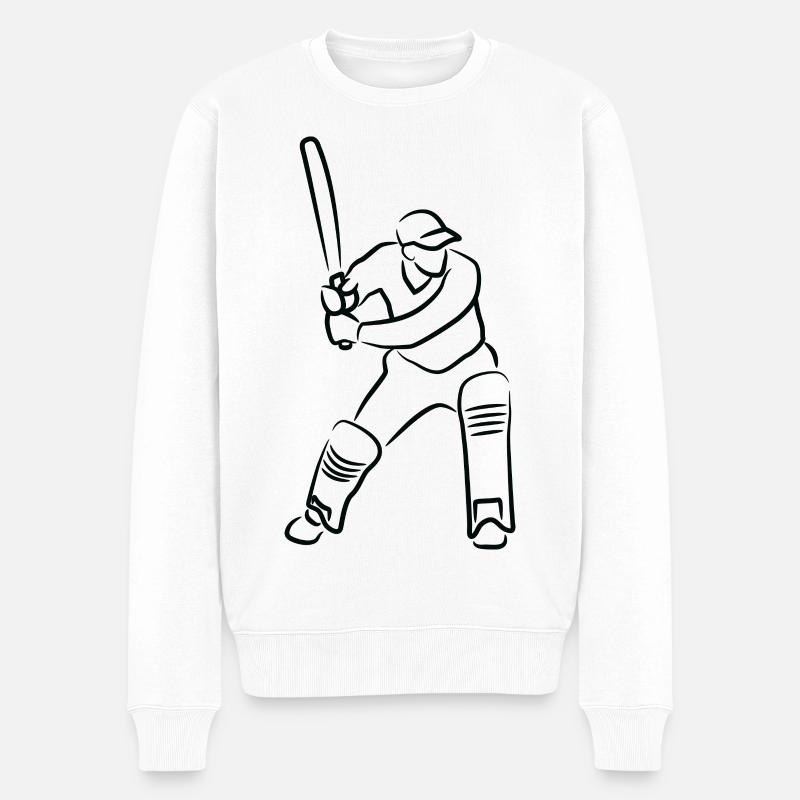 Cricket Kerl - Männer Premium Bio Pullover - Weiß