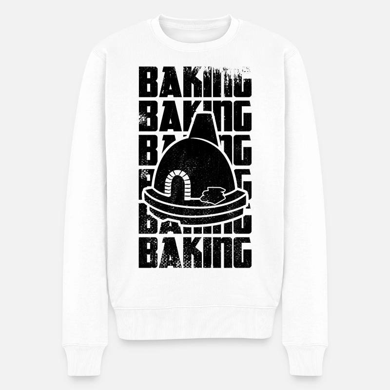 Backen - Männer Premium Bio Pullover - Weiß