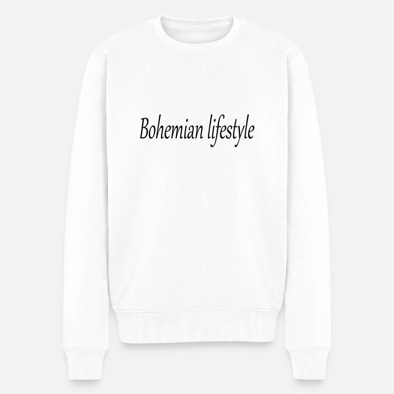 Bohemian lifestyle - Männer Premium Bio Pullover - Weiß
