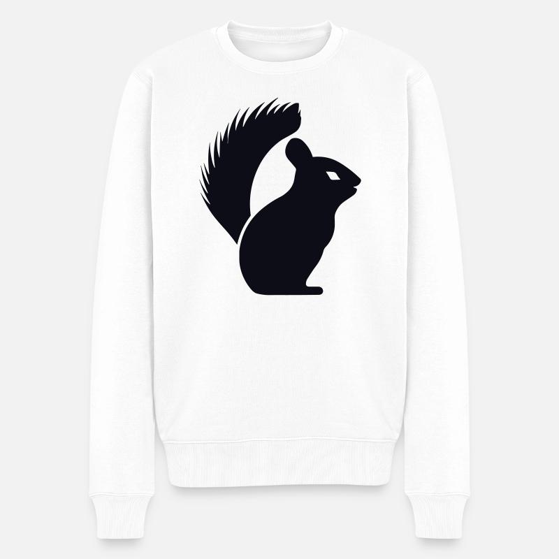 Eichhörnchen - Männer Premium Bio Pullover - Weiß