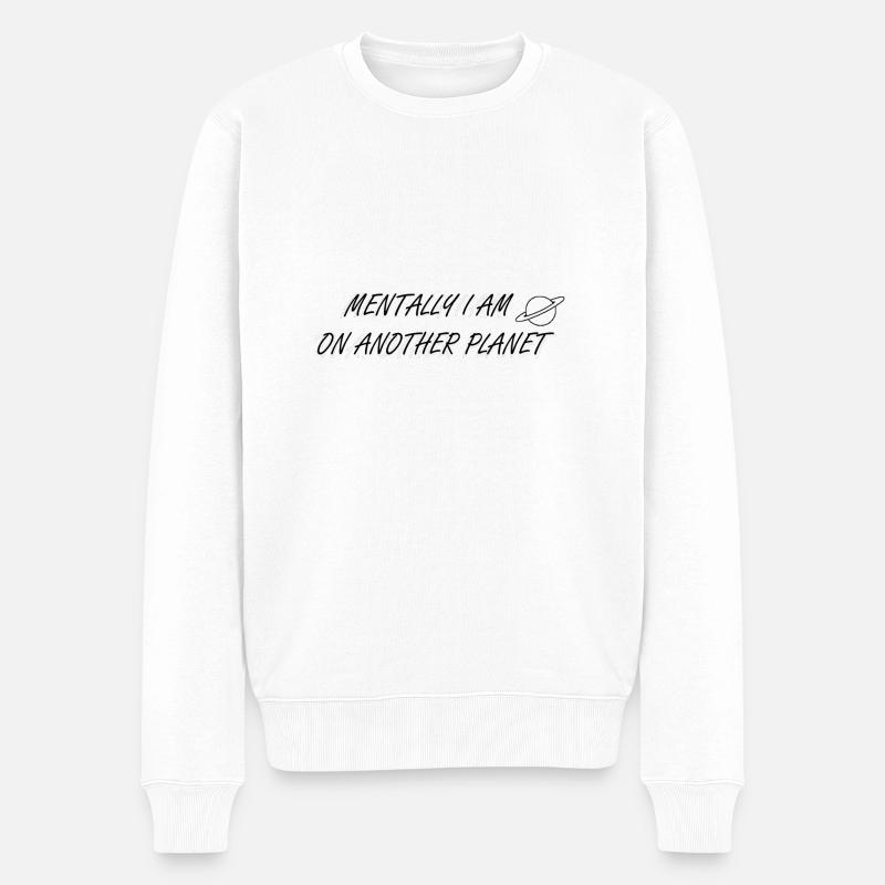 Mind from another planet - Männer Premium Bio Pullover - Weiß