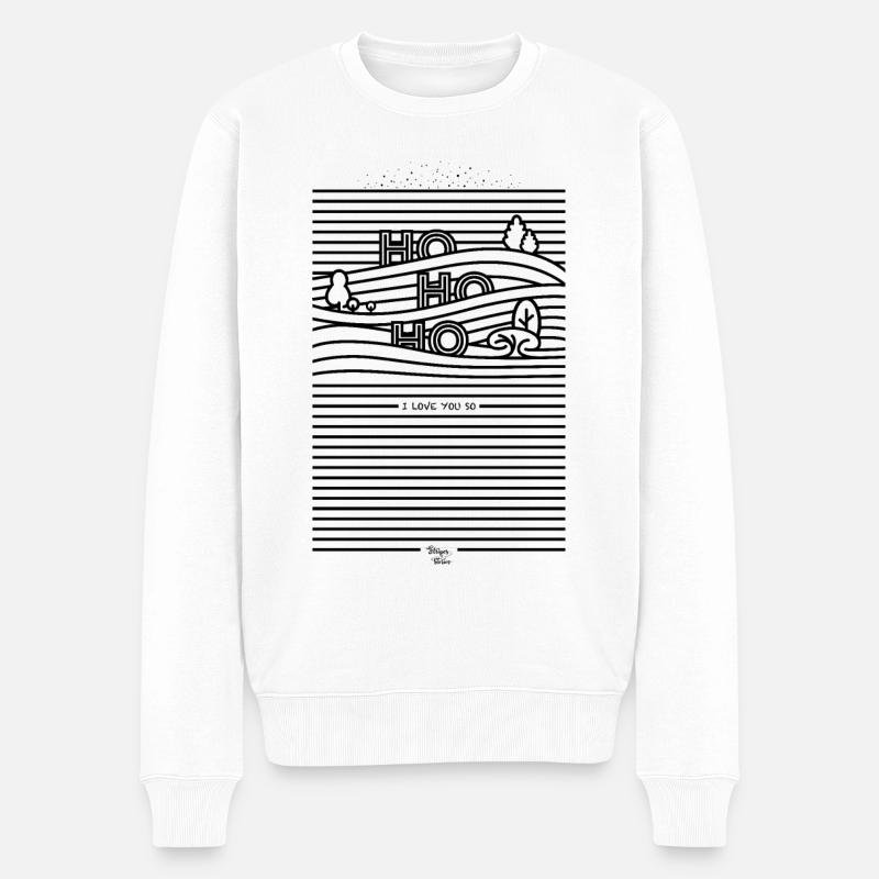 Ho Ho Ho - I love you so - Männer Premium Bio Pullover - Weiß