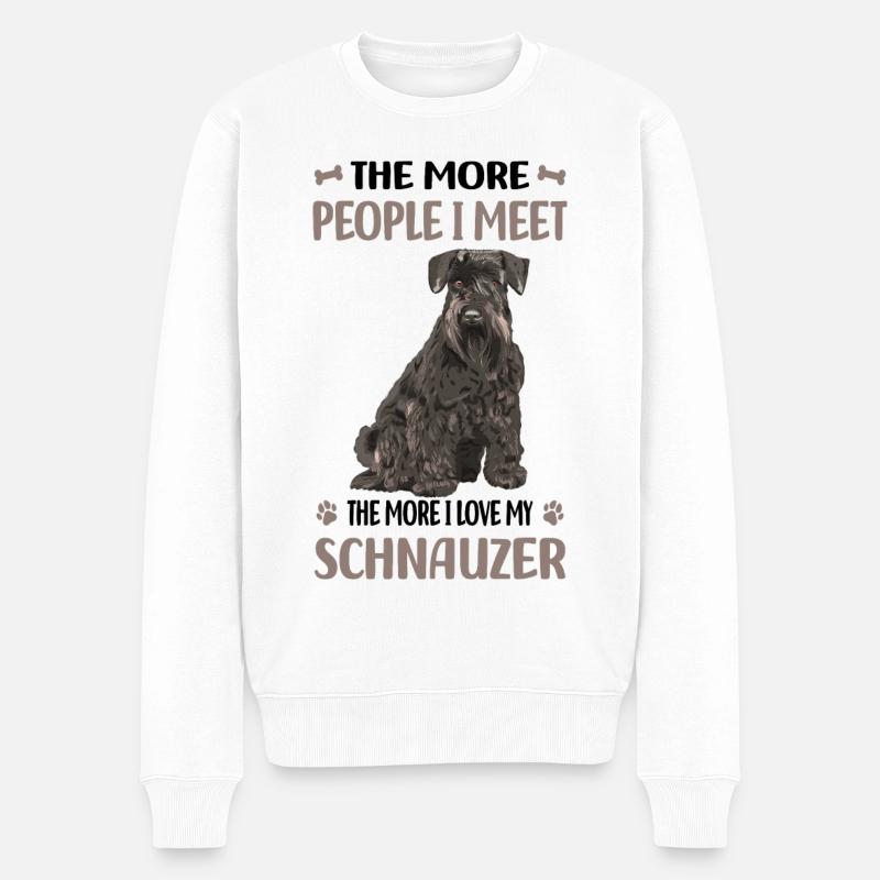 Schnauzer - Pull Premium bio Homme - blanc