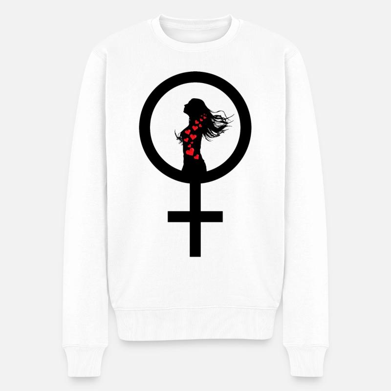 La force d’une femme - Pull Premium bio Homme - blanc