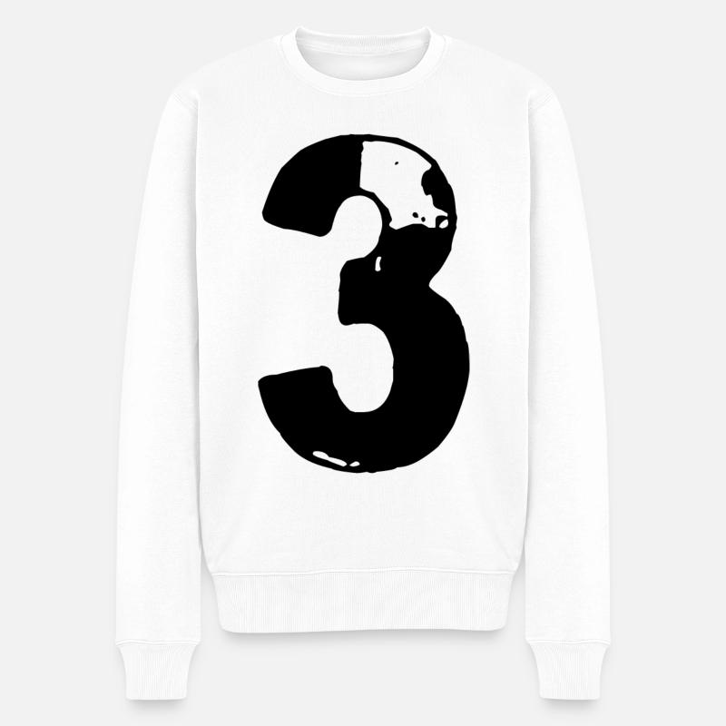 Maillot 3 numéros - Pull Premium bio Homme - blanc