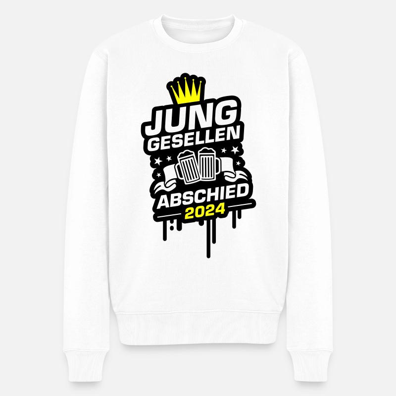 Junggesellen Abschied 2024 - Männer Premium Bio Pullover - Weiß