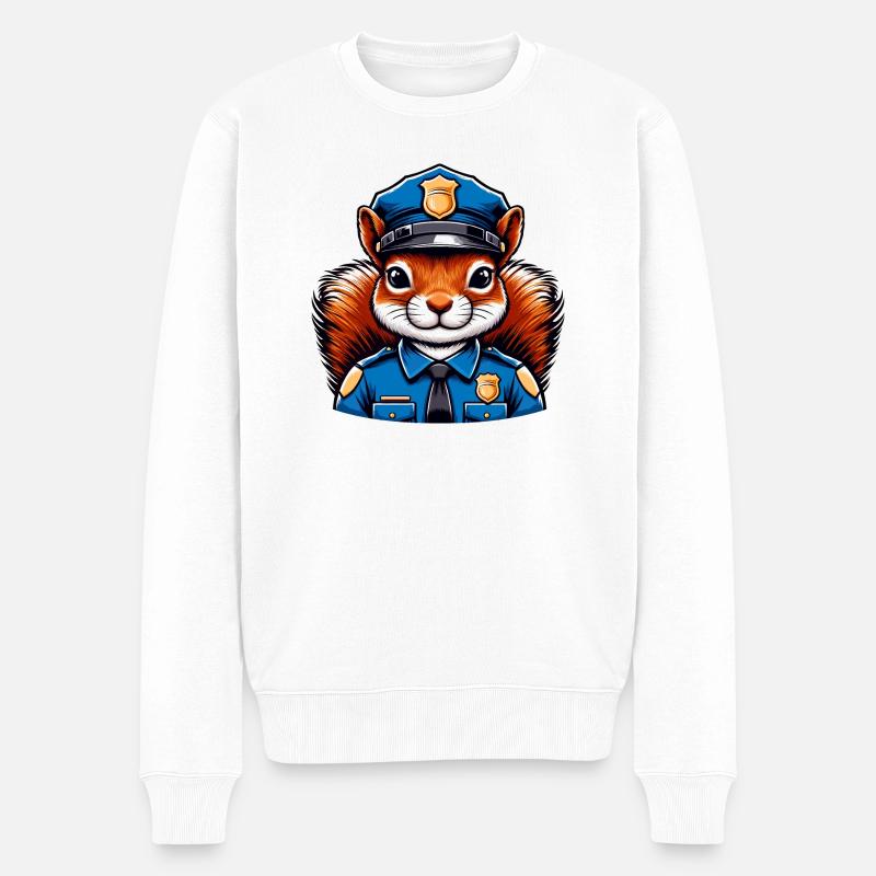 Officier Écureuil - Pull Premium bio Homme - blanc