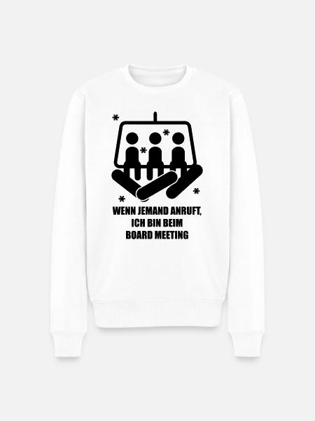 snowboard - Men's Premium Organic Jumper - white
