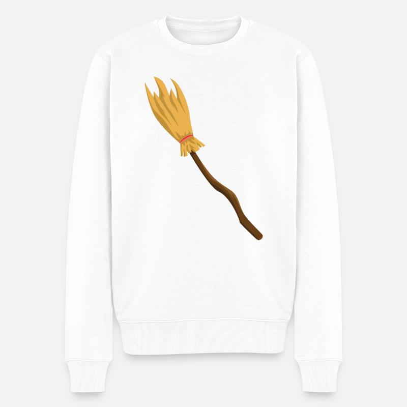 Besen - Männer Premium Bio Pullover - Weiß