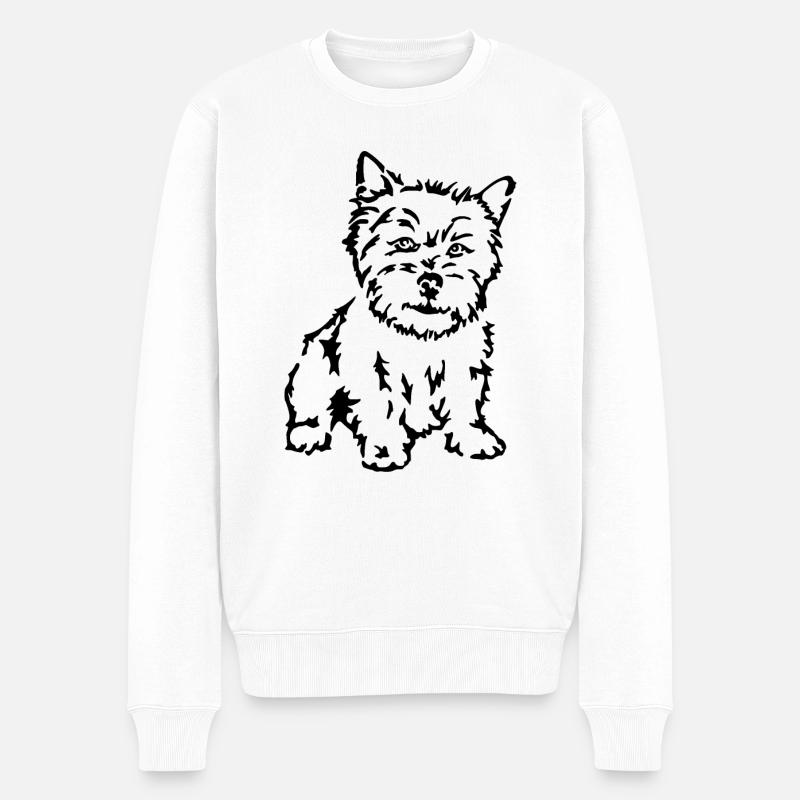 terrier - Pull Premium bio Homme - blanc