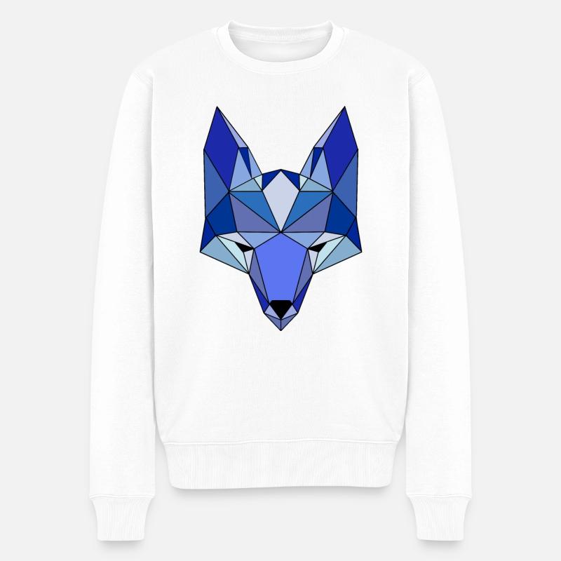 Renard bleu - Pull Premium bio Homme - blanc