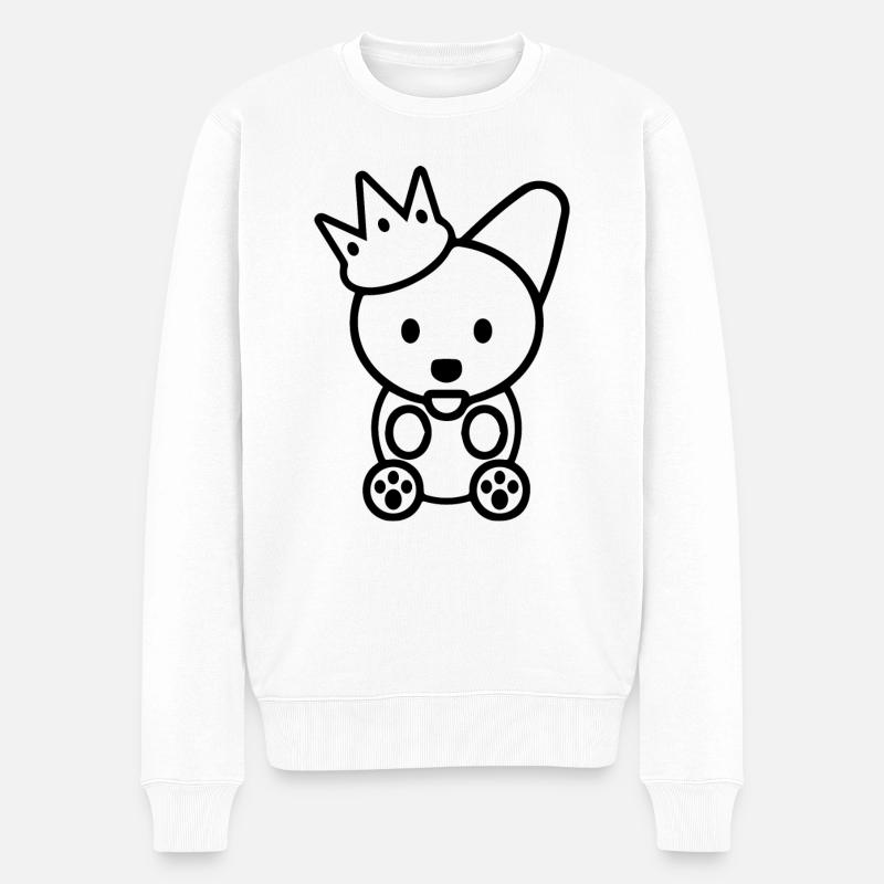 Hund Dog - Männer Premium Bio Pullover - Weiß