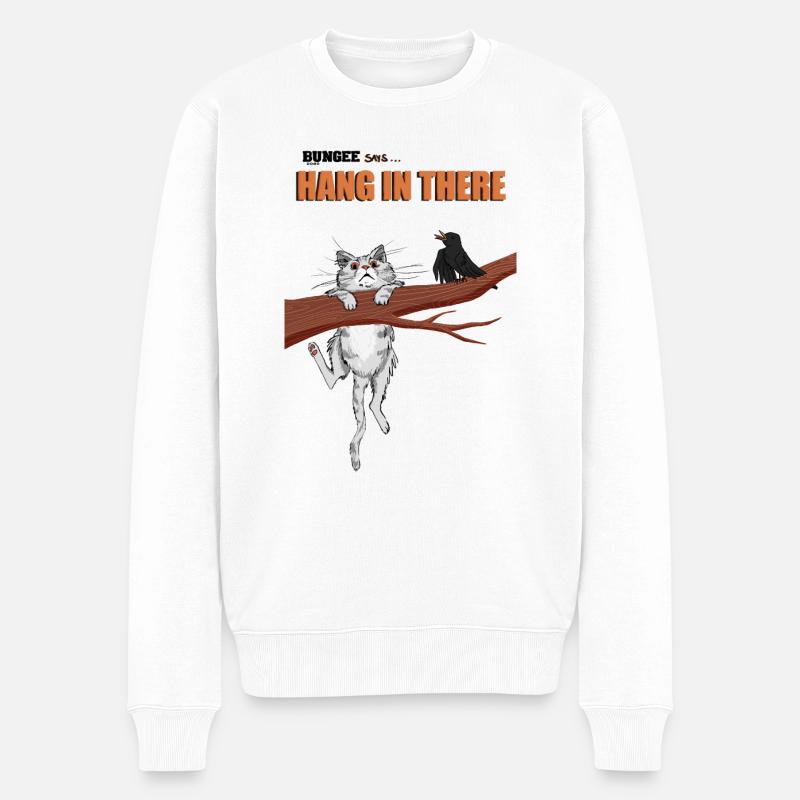 Accrochez-vous 05 - Pull Premium bio Homme - blanc