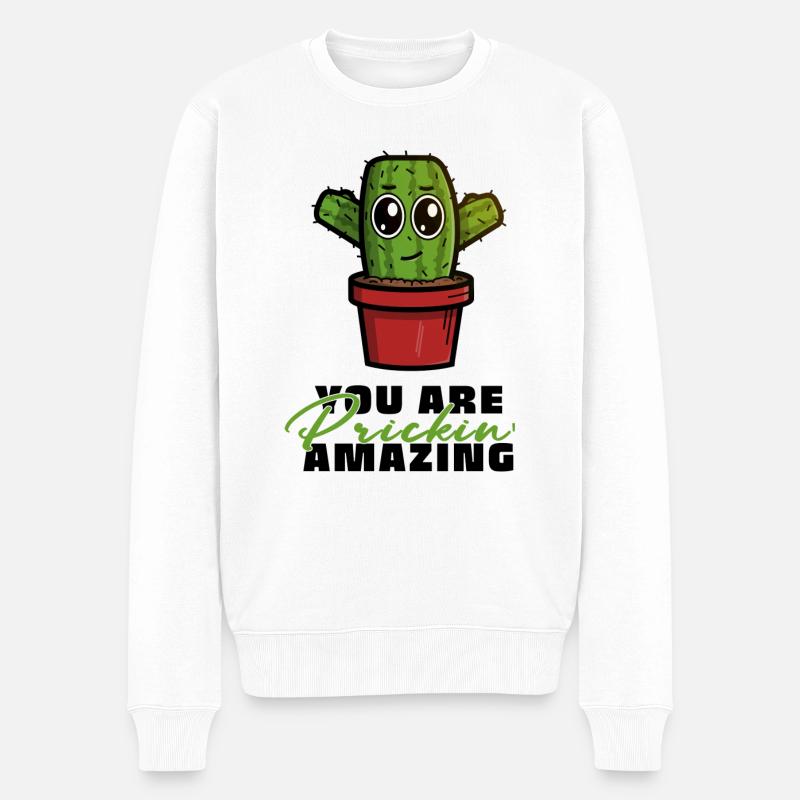 You Are Prickin' Amazing - Männer Premium Bio Pullover - Weiß