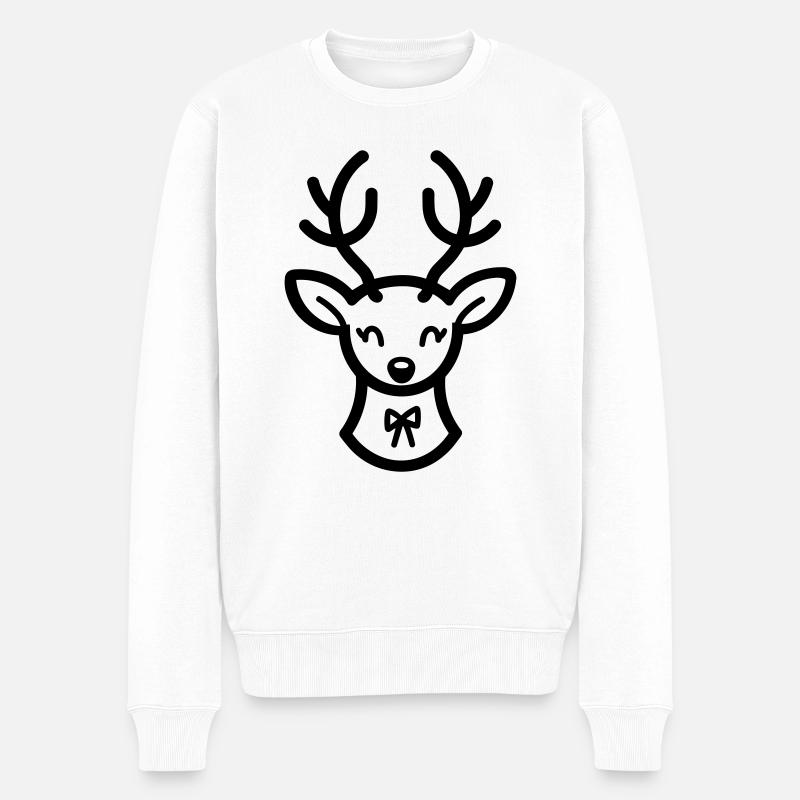 renne de noel - Pull Premium bio Homme - blanc