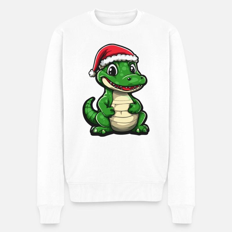 Noël de l’alligator - Pull Premium bio Homme - blanc