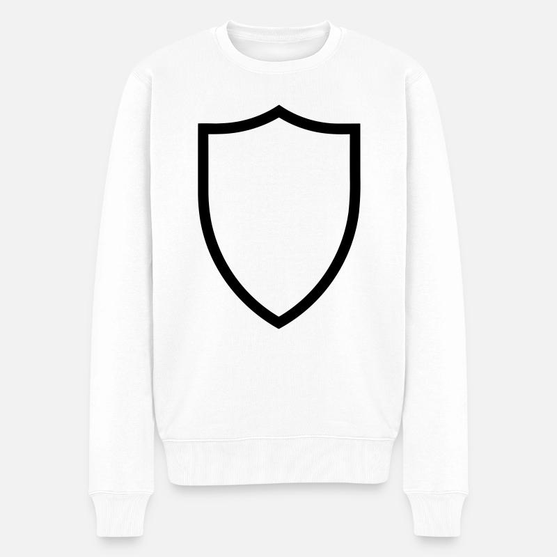 Schild - Männer Premium Bio Pullover - Weiß