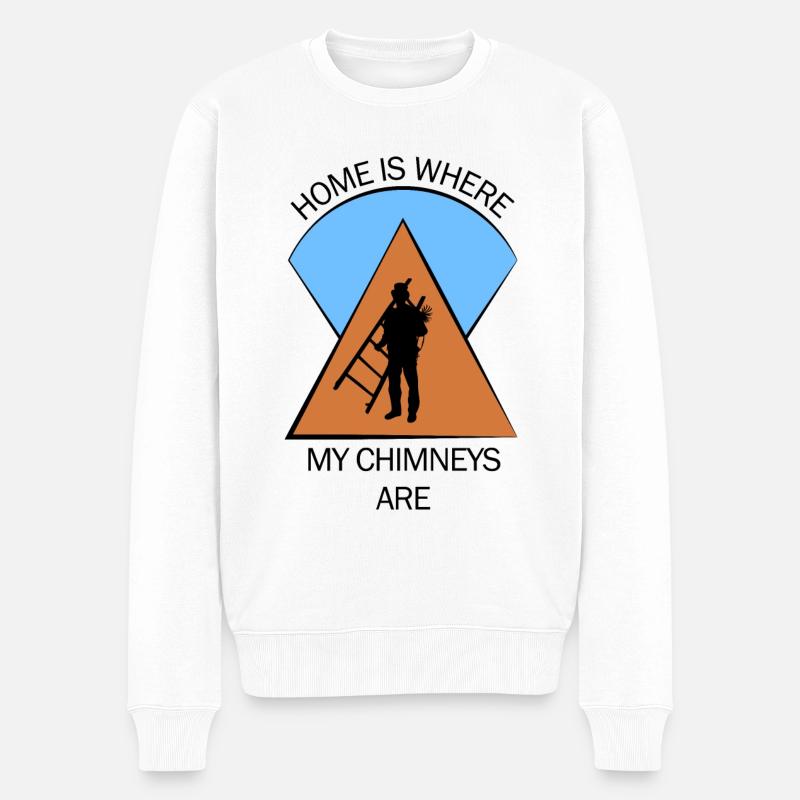 Schornsteinfeger Schlotfeger - Männer Premium Bio Pullover - Weiß