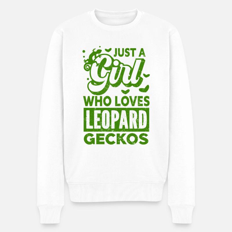 Gecko - Amphibie Tier - Männer Premium Bio Pullover - Weiß