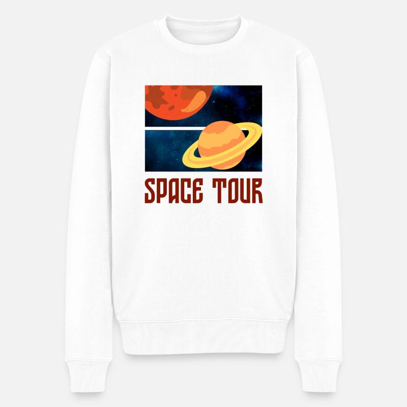 Space Tour - Pull Premium bio Homme - blanc