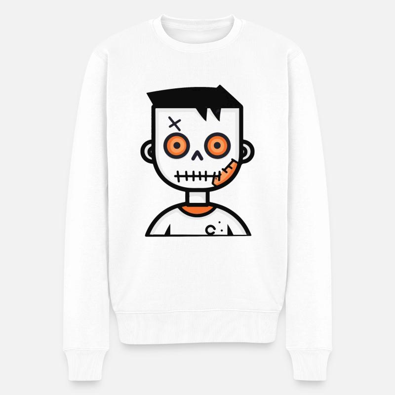 Zombie Halloween Effrayant - Pull Premium bio Homme - blanc