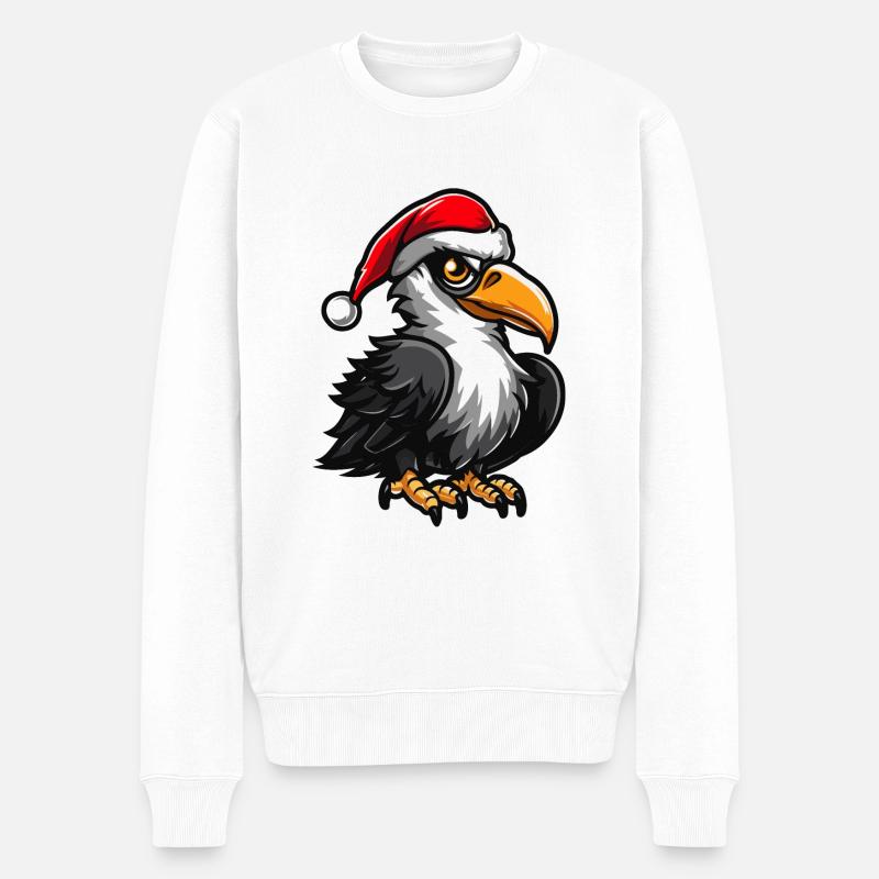 Harpie oiseau Noël - Pull Premium bio Homme - blanc
