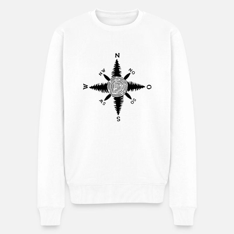 Boussole de la Forêt-Noire - Pull Premium bio Homme - blanc