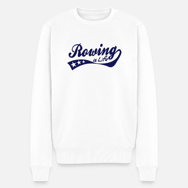 rowing is life - retro - Pull Premium bio Homme - blanc