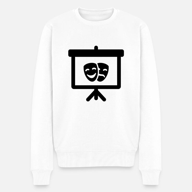 DRAMA - Männer Premium Bio Pullover - Weiß