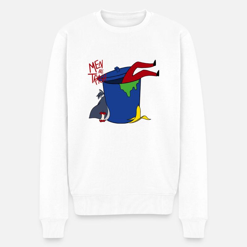 Männer sind Müll - Männer Premium Bio Pullover - Weiß
