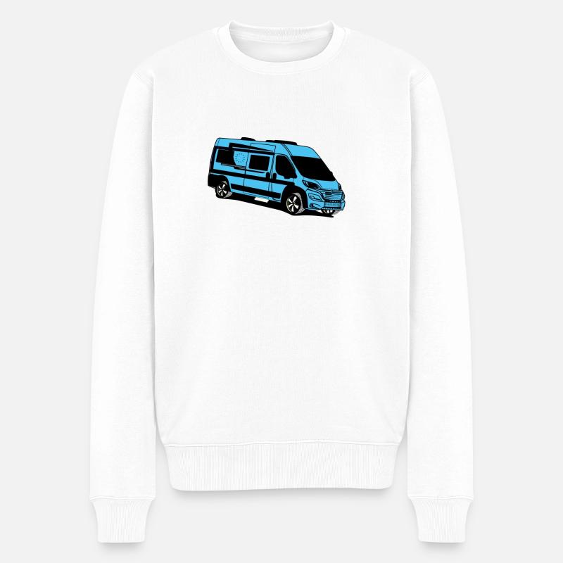Kastenwagen Van 6m TK - Männer Premium Bio Pullover - Weiß