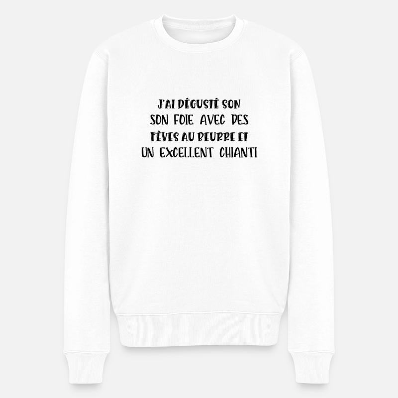 j'ai dégusté son foie - Pull Premium bio Homme - blanc
