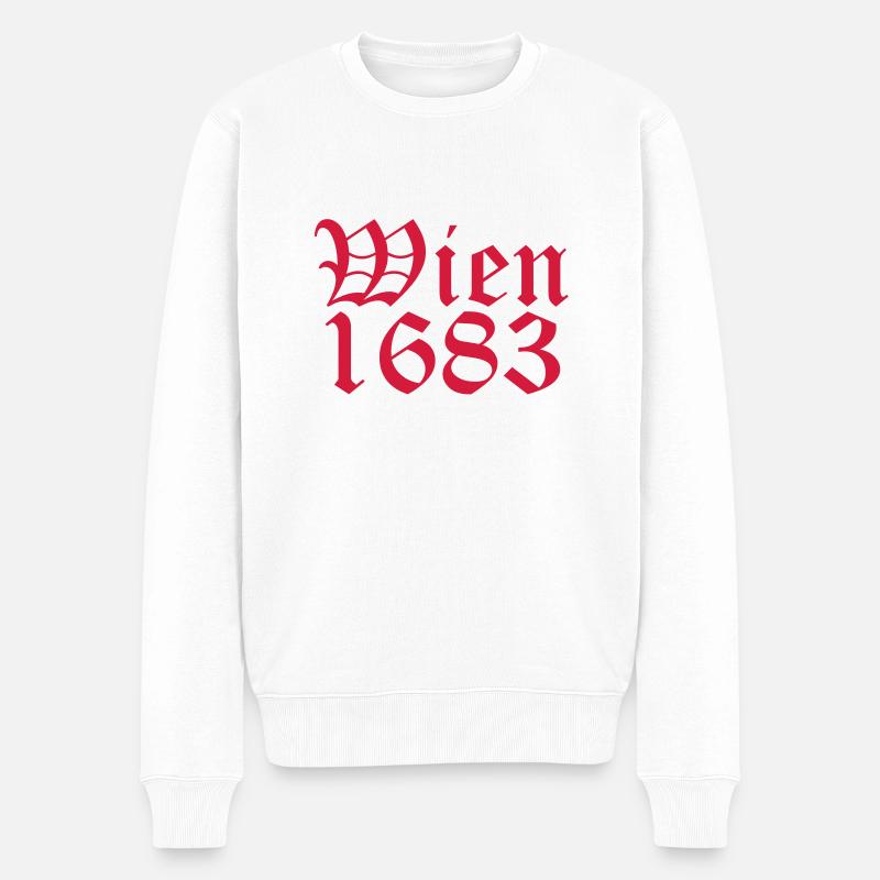 Wien 1683 - Männer Premium Bio Pullover - Weiß