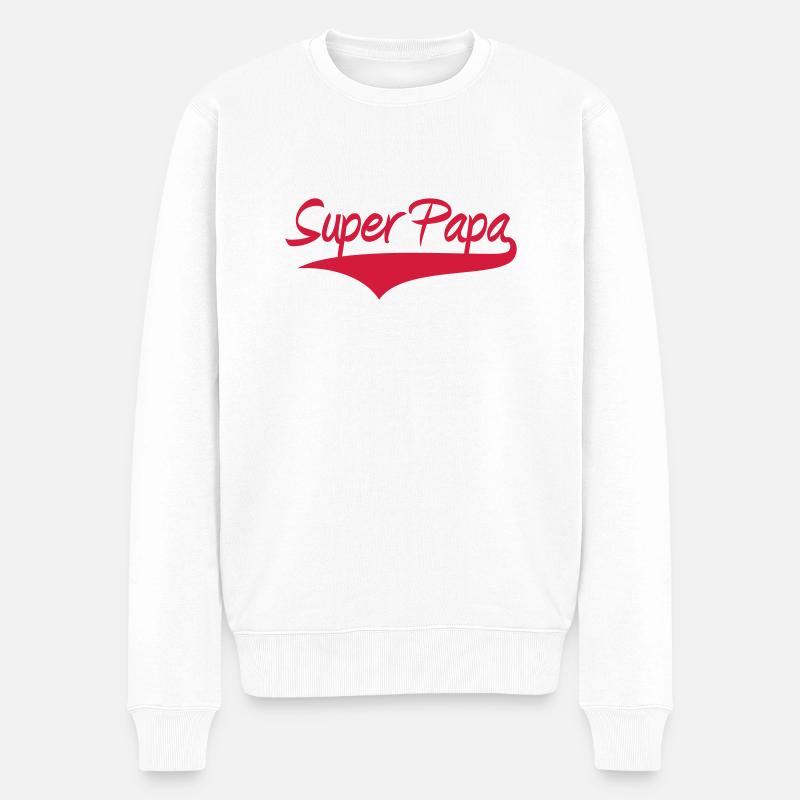 Super Papa ! - Pull Premium bio Homme - blanc