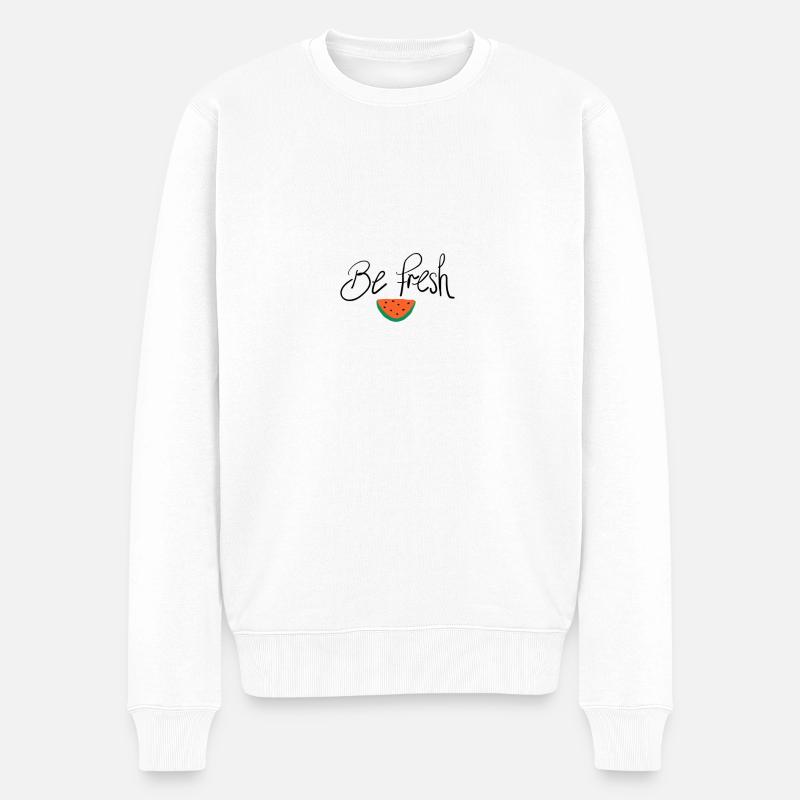 Be fresh - Pull Premium bio Homme - blanc