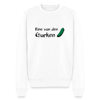 Eine von den Gurken - Männer Premium Bio Pullover - Weiß - Vorne - Thijin (182cm)