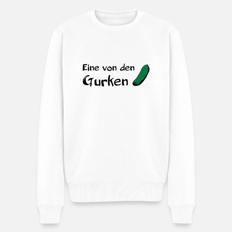 Eine von den Gurken - Männer Premium Bio Pullover - Weiß