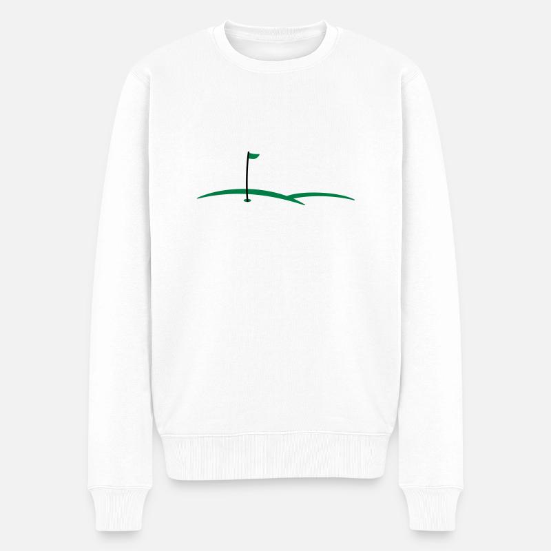 Trou de golf 2c - Pull Premium bio Homme - blanc