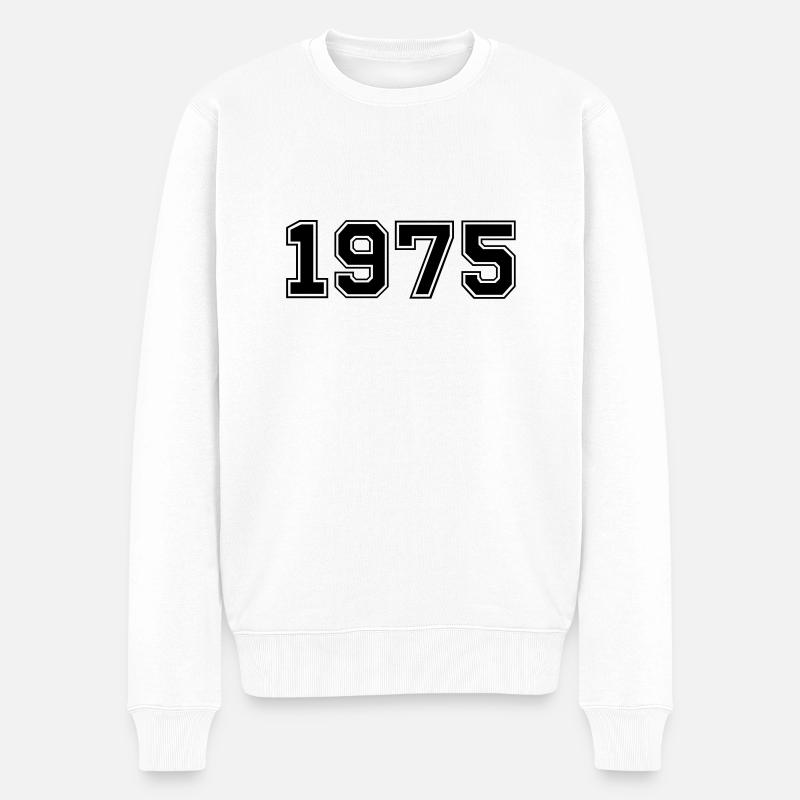 1975 - Männer Premium Bio Pullover - Weiß