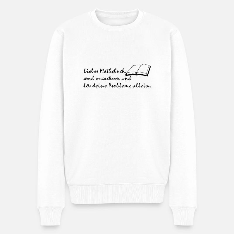 livre de maths - Pull Premium bio Homme - blanc