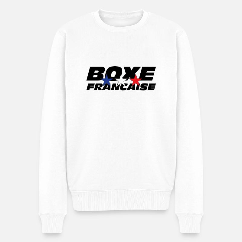Boxen Francaise - Männer Premium Bio Pullover - Weiß