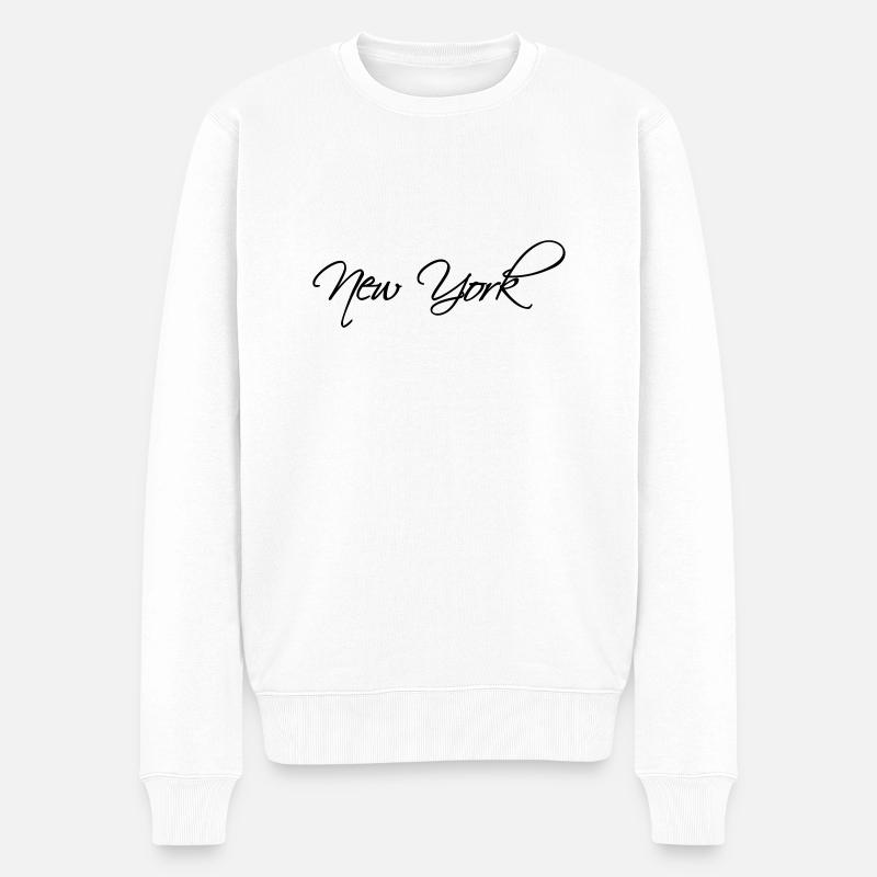New York - Pull Premium bio Homme - blanc